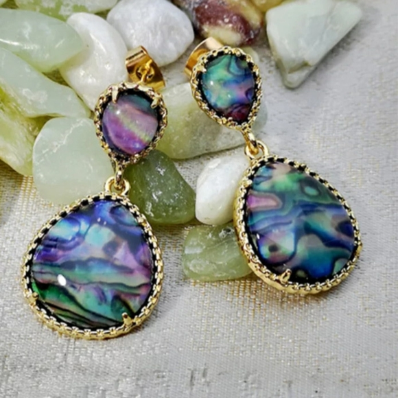 Jewelry - 🎀Stunning  Abalona Drop Earrings